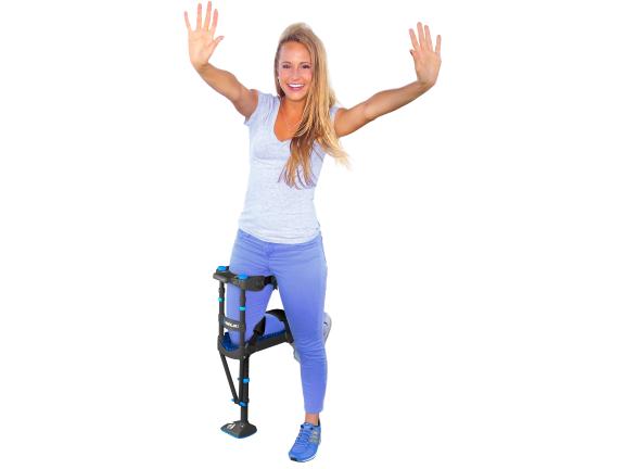 Woman Standing with iWalk3.0 holding her hands in the air